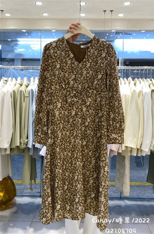 [candy] Vintage Floral loose dress 2108709\zsy