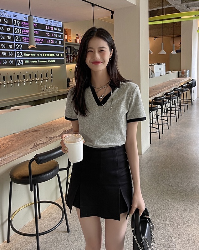 [h2-studio] high waist and thin versatile skirt pants a1032\hbx