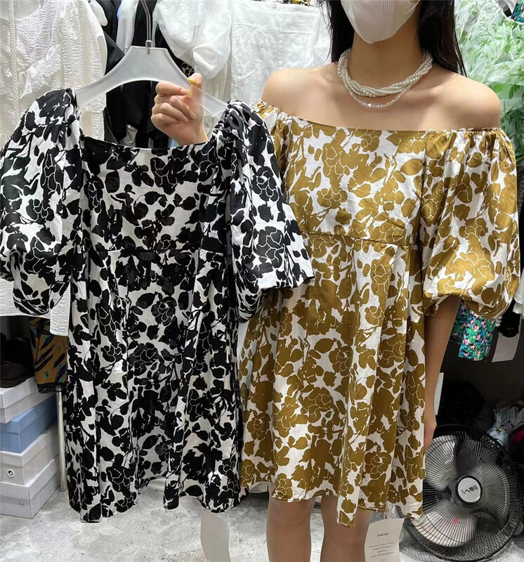 [Bella Bella] flower short sleeve Pullover dress 6908\wtt