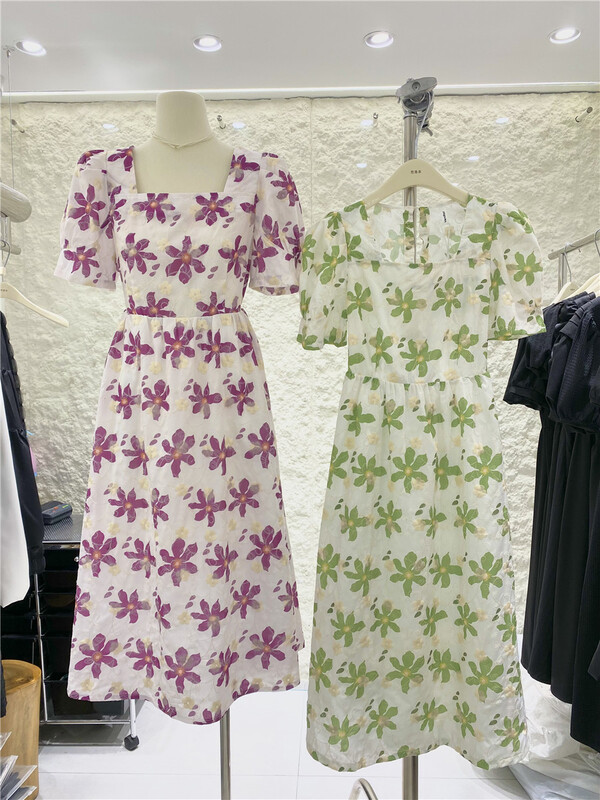[vanroi Fanluo clothes] Han Shu Printed Dress ys1-81101\hjy