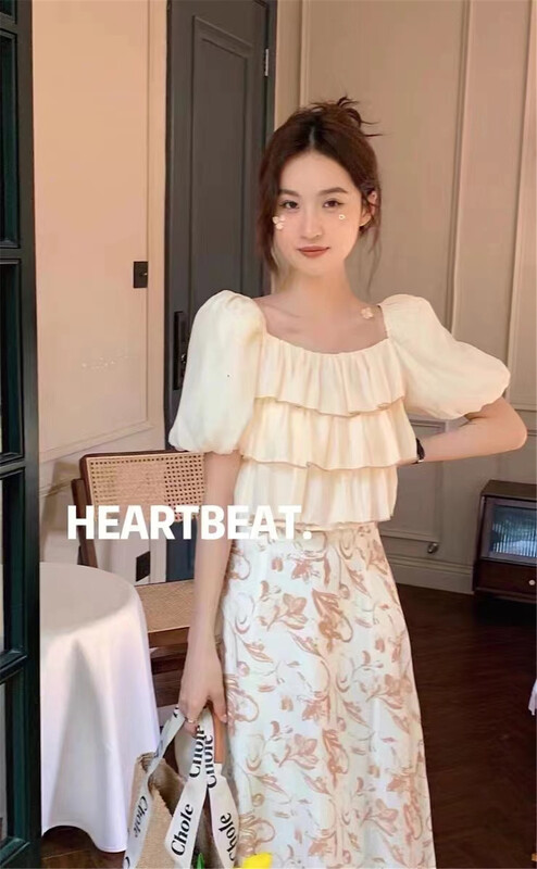 [hearteat] square neck fashion shirt 543\zjy