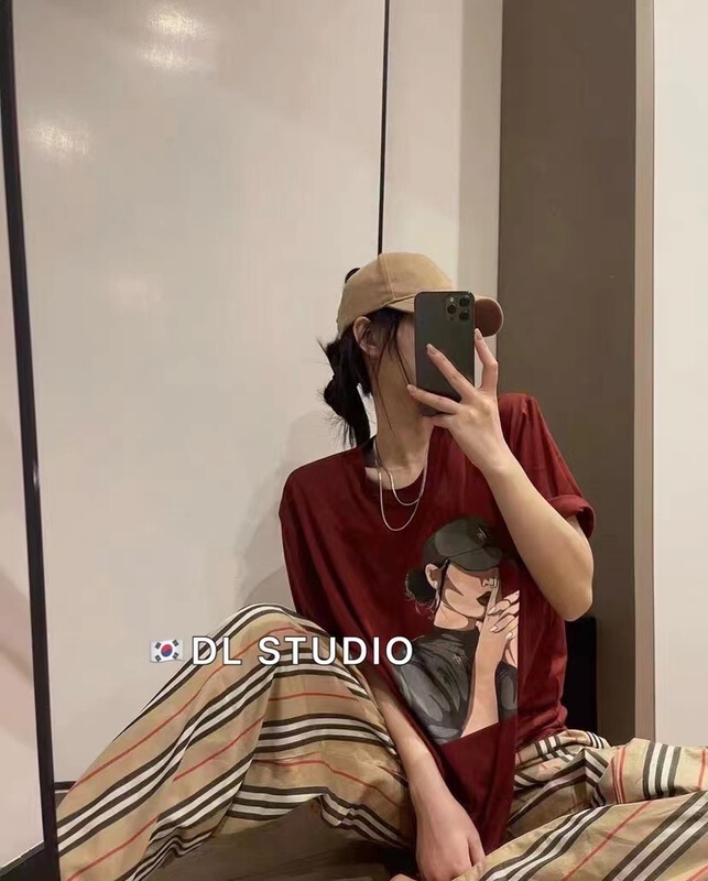 [DL] printed loose round neck short sleeve T-shirt 8632\wtt