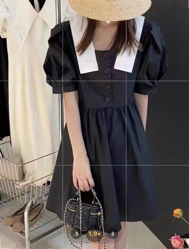 [Han C family] Fashion Square Neck Pullover dress 9308\pcz