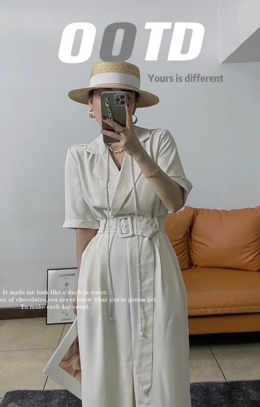 [Sanshun] commuting lady dress (with belt) 5506\ll