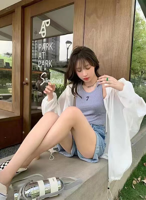[1to3] hooded loose zipper sunscreen shirt 8117\lsw