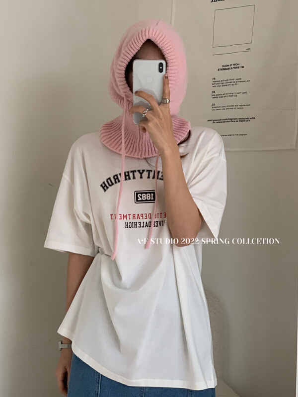 New year in early spring! [AF] Korean round neck printed short sleeve T-shirt 90131\xyy