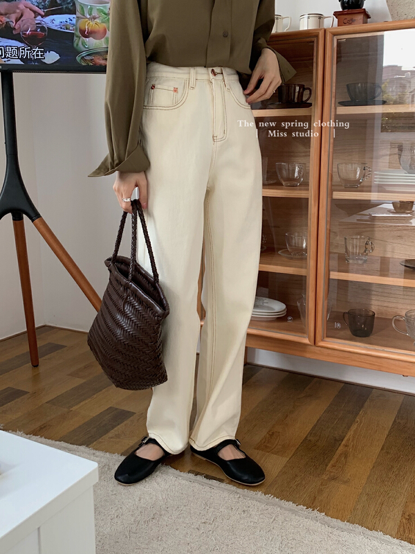 New year in early spring! [miss miss home] Korean loose fit and versatile jeans w508\zsy