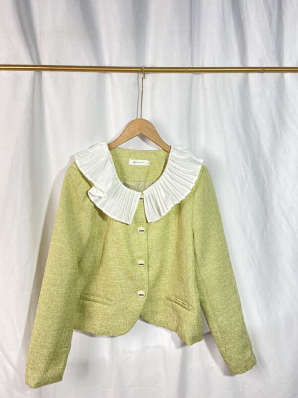 [Yi show shop] stitching design retro jacket 1504\\cl