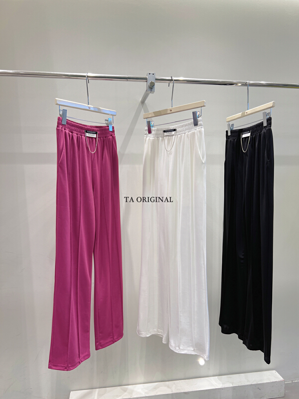 [TA] personalized label chain decorative loose casual pants 11012\ll