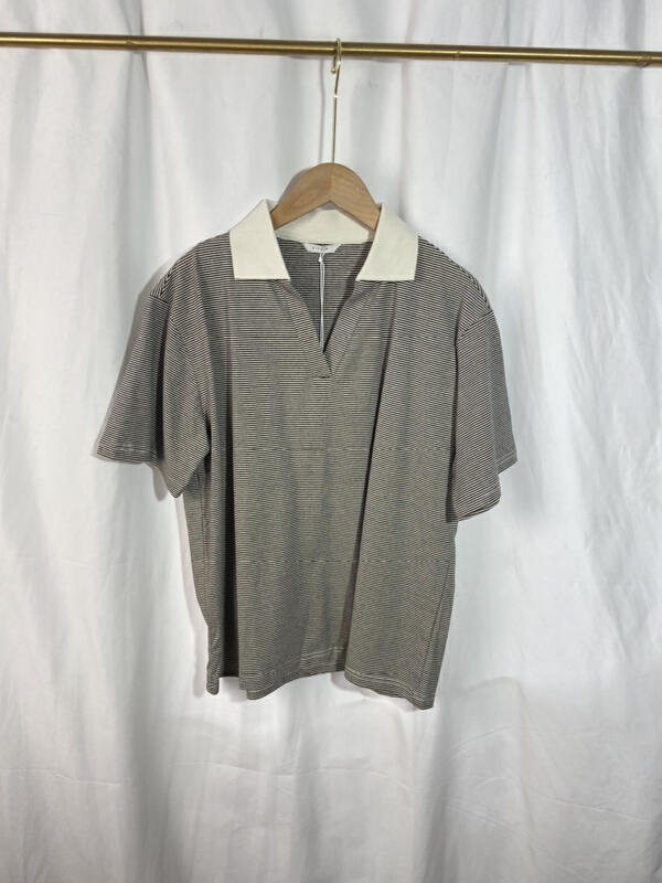 [Yi show shop] Korean striped slim shirt 1558\cl