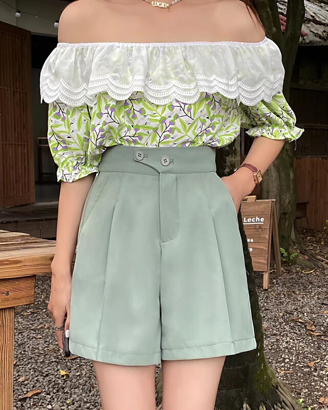 [Kiki studio] comfortable and breathable suit casual shorts 5966\hjy