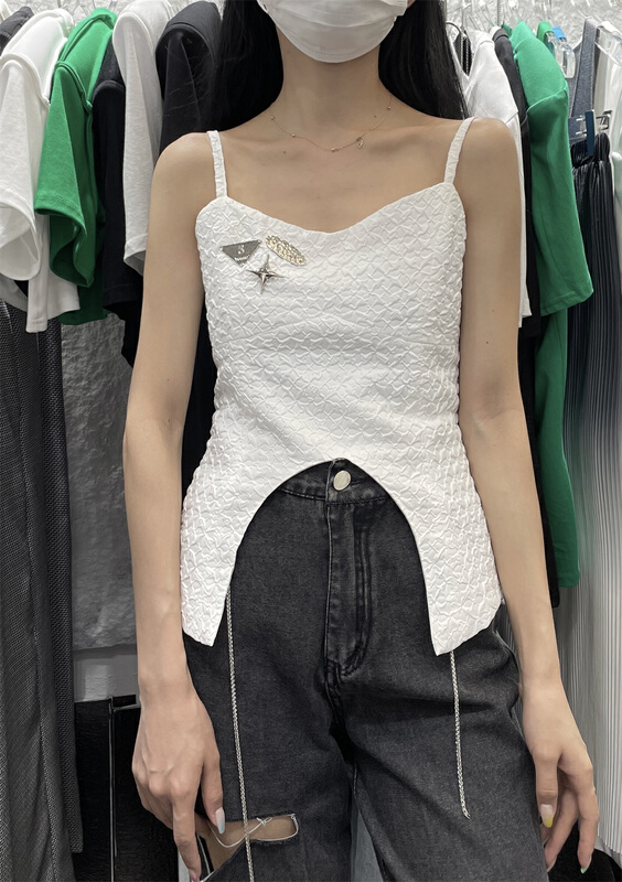 [naisha SDD] fashion temperament simple vest / sling (with pin) 8269\wtt