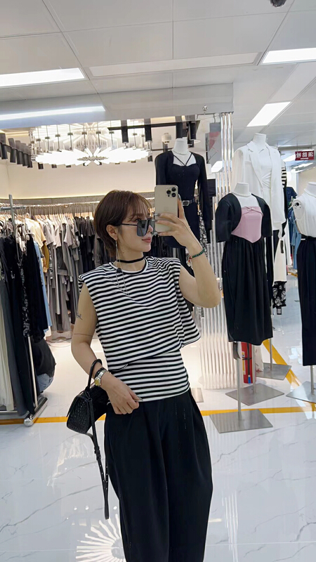 [semi vegetarian] net red spice girl lace up backless striped vest / suspender w812\zjy
