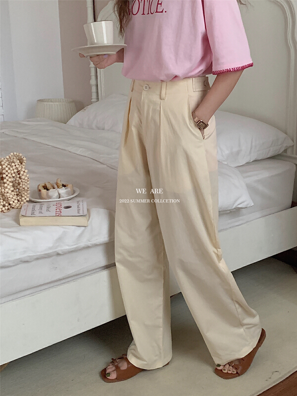 [we are] Korean wash cotton versatile casual pants 80060\zjy