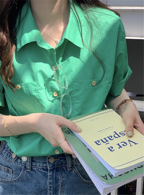 [miss sumey Xiaomi] net comfortable Korean shirt 2456-1\hbx