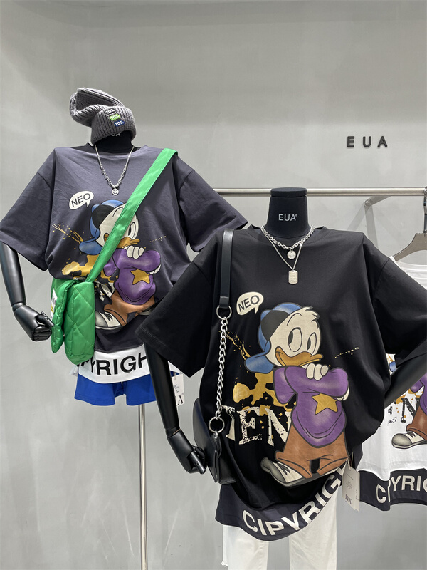 [European and American trend] Korean round neck Pullover printed short sleeve T-shirt (T-shirt only) ys1-12272\l
