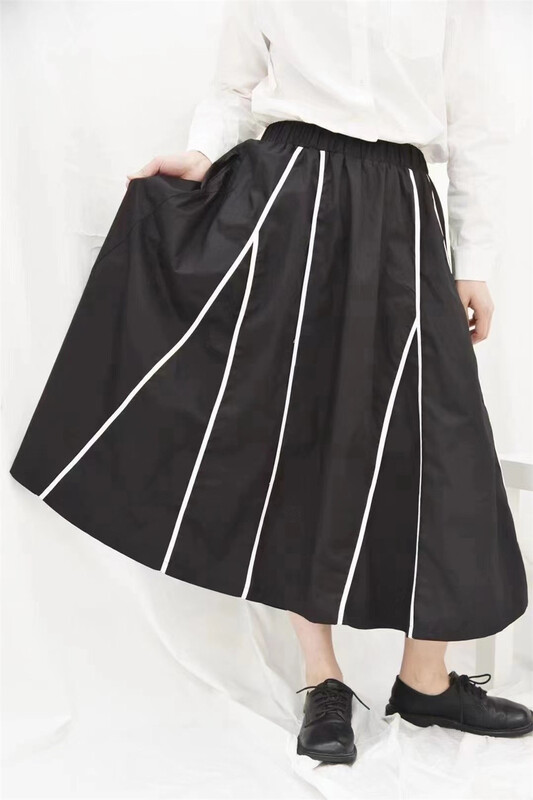 [three and two] high waist color matching lady skirt ys1-32978\l