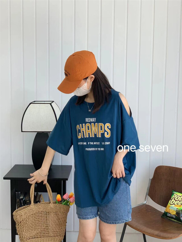 [one seven] casual simple loose comfortable short sleeve T-shirt 5117\xyy