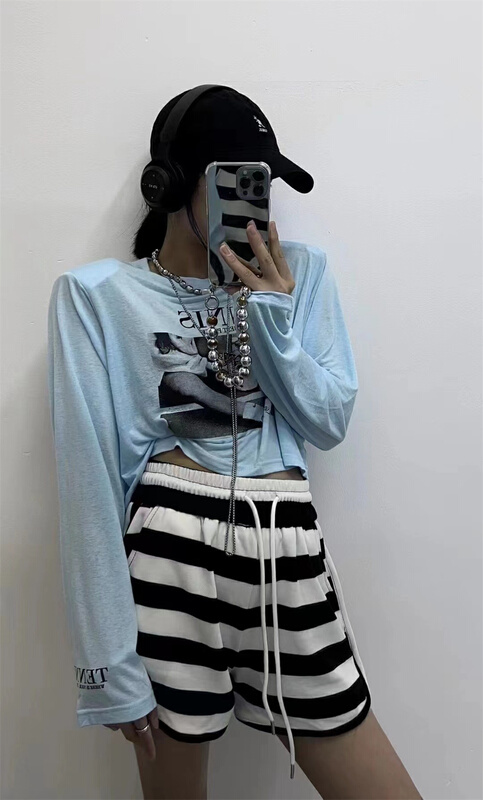 [ZY] letter print round neck long sleeve sunscreen shirt ys2-517\wtt