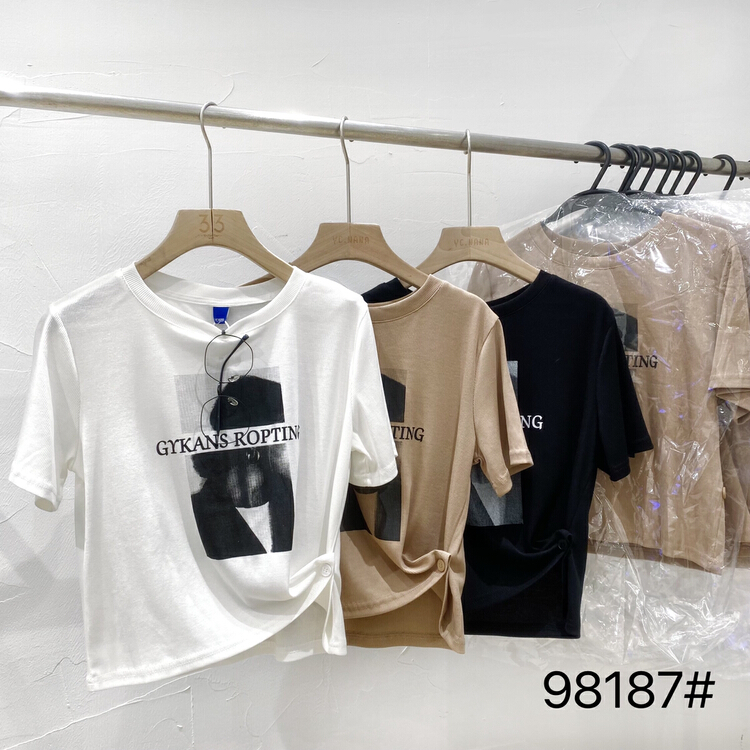 [ycnana] casual printed lettered short sleeve T-shirt 98187\lsw