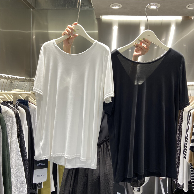 [akxk] net comfortable Korean Short Sleeve T-shirt 2611\l