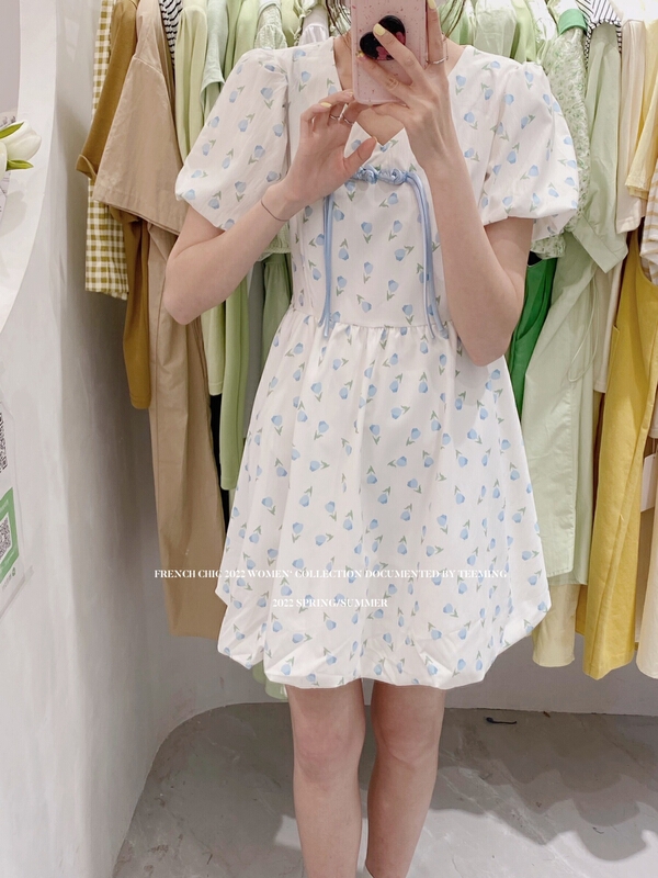 [teem ing] deduction of Lady floral dress 22t300\hjy