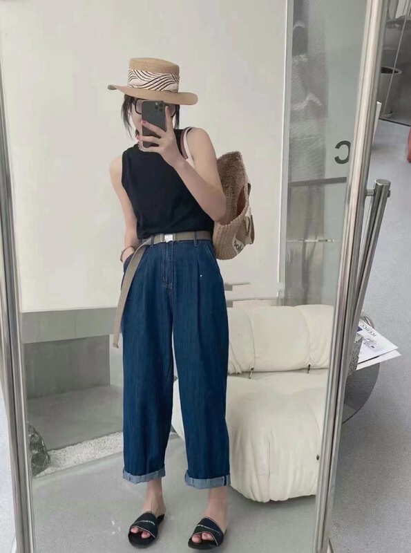 [x2 square] simple Korean slim casual pants (with belt) 8808\ll