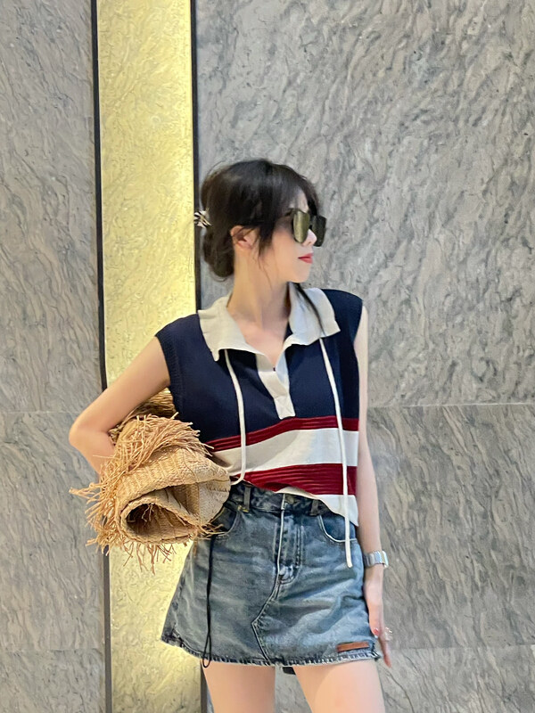 [bobo1972] stripe comfortable temperament t long sleeve T-shirt only sells top 221099