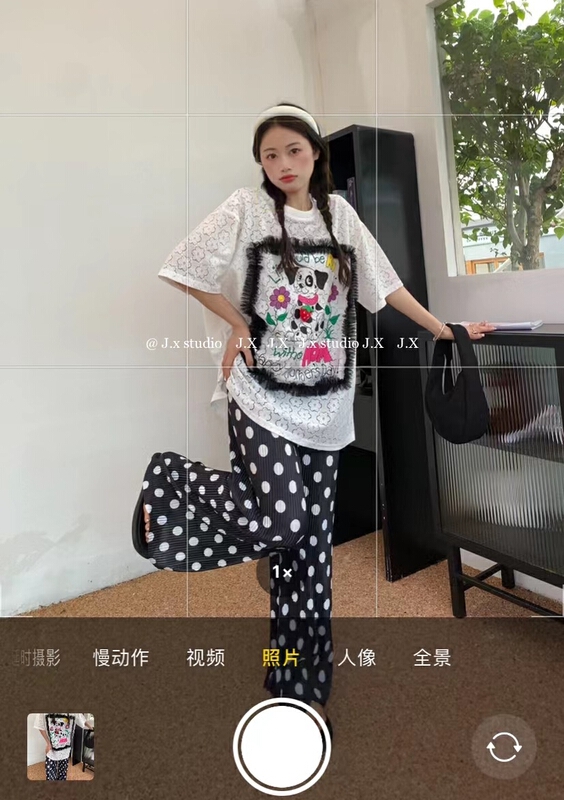 [JX] black contrast dog lace short sleeve T-shirt (T-shirt only) 1092\wtt