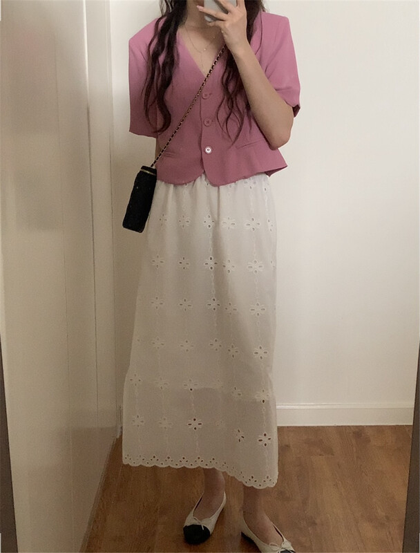 [bluepops] hollow out fashion sweet skirt a2373\zxl