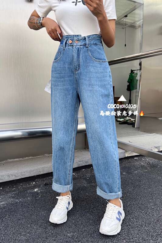 [mi&co Wu] Korean versatile comfortable jeans c0105\hjy