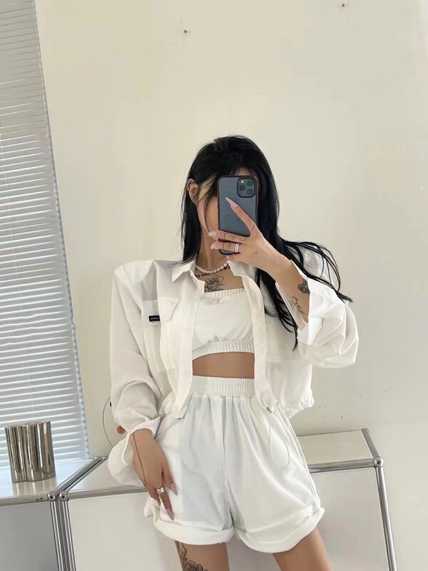 [mix] long sleeve breasted Korean sunscreen shirt 616\wtt