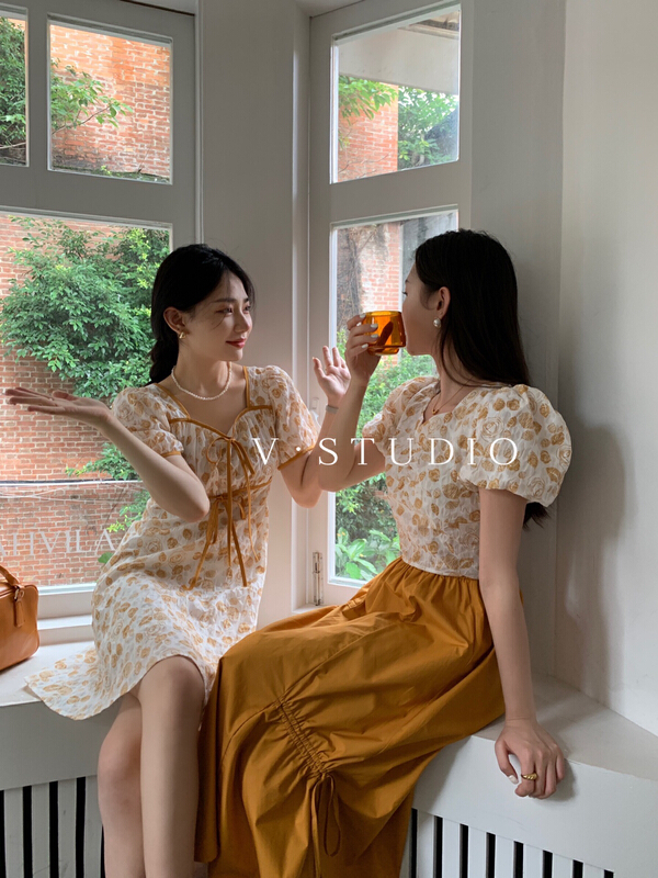 [from.v] waist closing lady dress 5261\ll