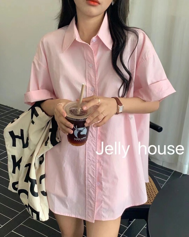 In early summer! [jelly house jelly home] Korean version simple casual versatile shirt ys1-6869\hbx