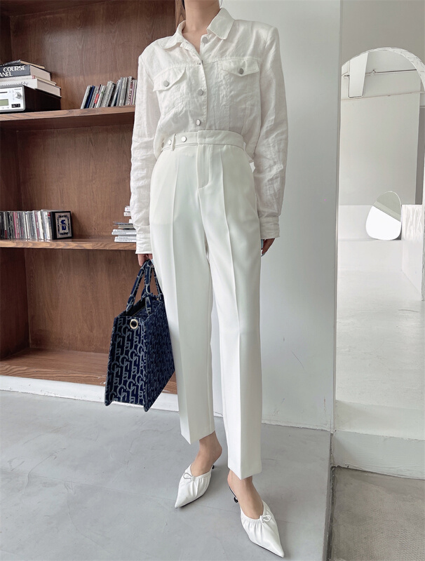 Original price 100.39! [naisha beard] design sense versatile slim western style casual pants ys1-6035\cls