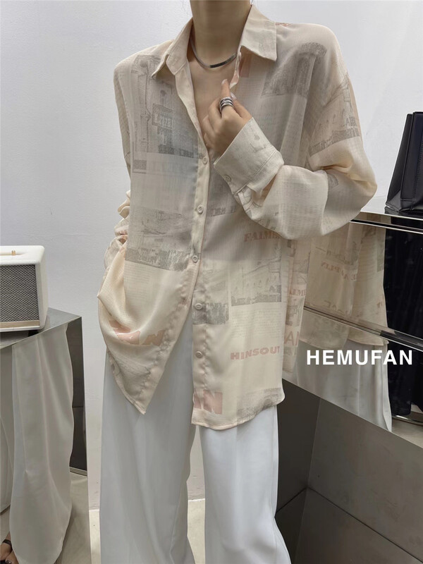 [hemufan hemufan] single breasted advanced fashion classic shirt 3860\l