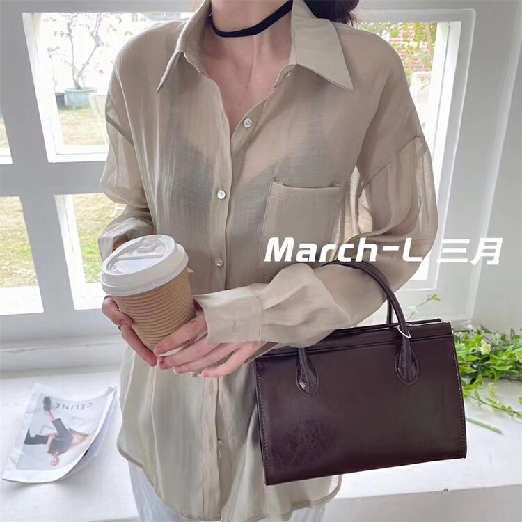早春上新!【MARCH-L三月喵喵家】設計款百搭舒適襯衫(不含內搭)  872#  L