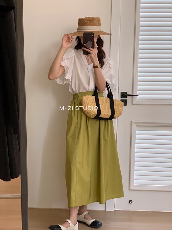 Original price 55.27! [m.zi studio] simple and versatile shirt 5691\hbx