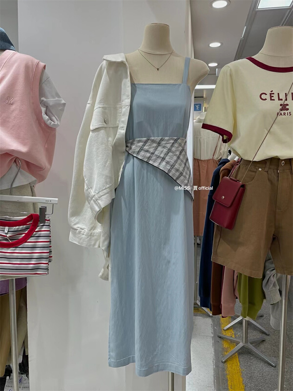 Original price: 62.04! In early summer! [Miss Jia] Korean slim solid suspender dress 883\xyy