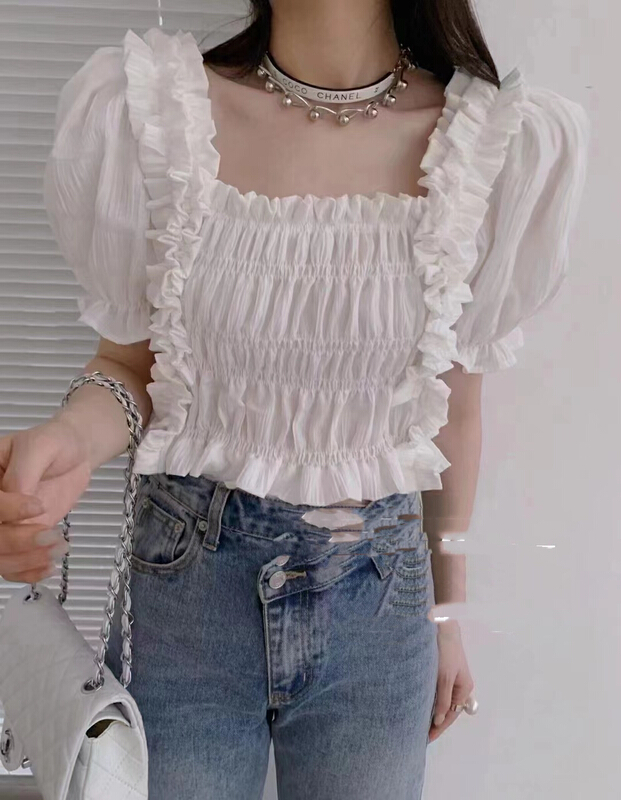 [mi ni] wrinkled lady temperament blouse (only selling blouses) 1284\pcz