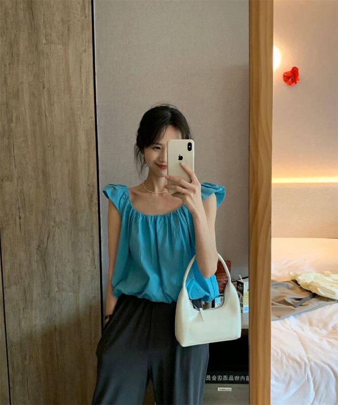 [larti] Japanese versatile sweet Feifei sleeve shirt 8637\ll