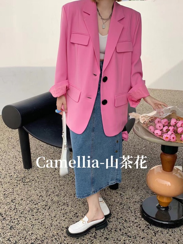 New year in early spring! [Camelia] casual patch printed suit 9526\hjy