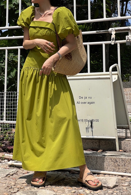 [keen k] Korean bubble sleeve dress l90\wtt