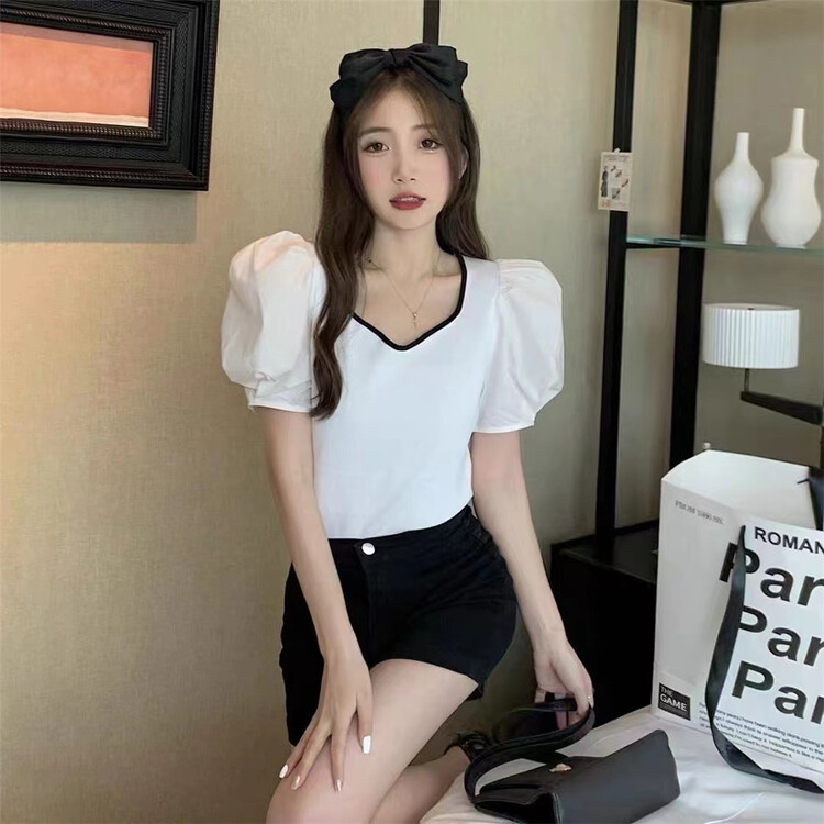 [Qian Jia QIANJIAO] design sense retro fashion blouse 6947\pcz