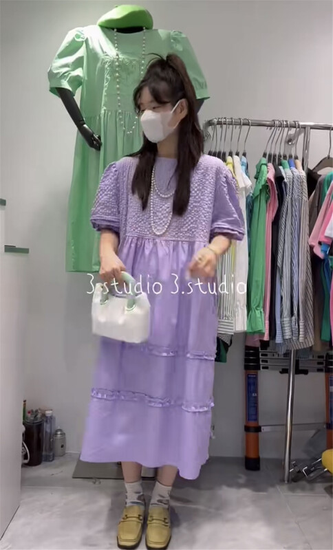 In early summer! [3.studio] Korean thin medium length dress 22101\xyy