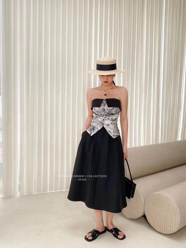 [py] new Chinese style Strapless vest / sling 6326\wtt