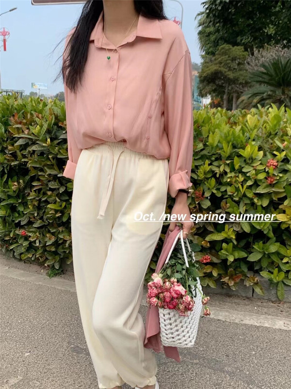 New year in early spring! [OCT] casual comfortable clean shirt (with detachable shawl) 1383\hjy