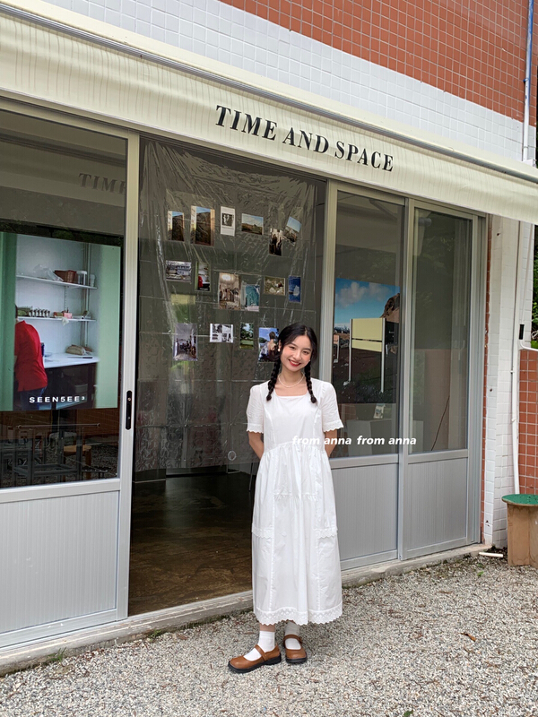 [from Anna] Korean simple square neck dress 2161\lsw