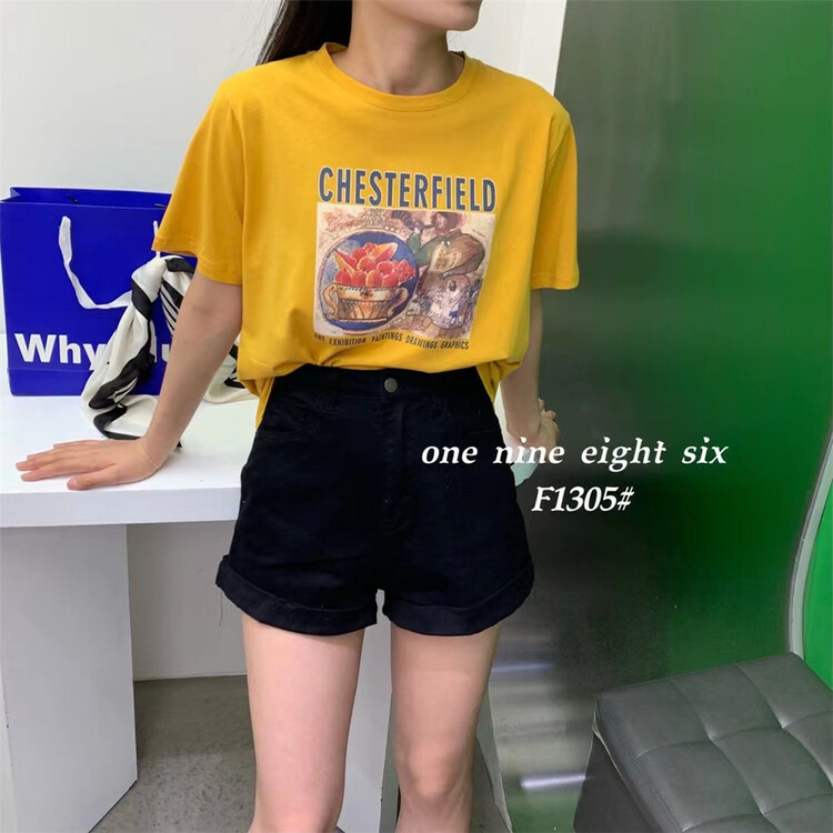 [1986] simple and versatile personalized short sleeve T-shirt 1305\xyy