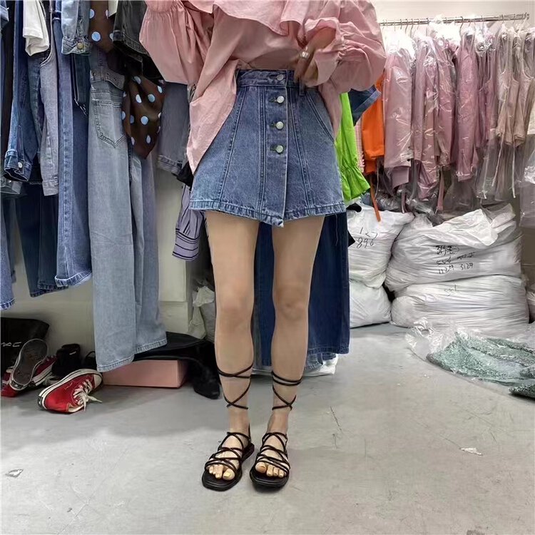 [c.h.z] design two pieces of fake denim skirt pants 20350\wtt